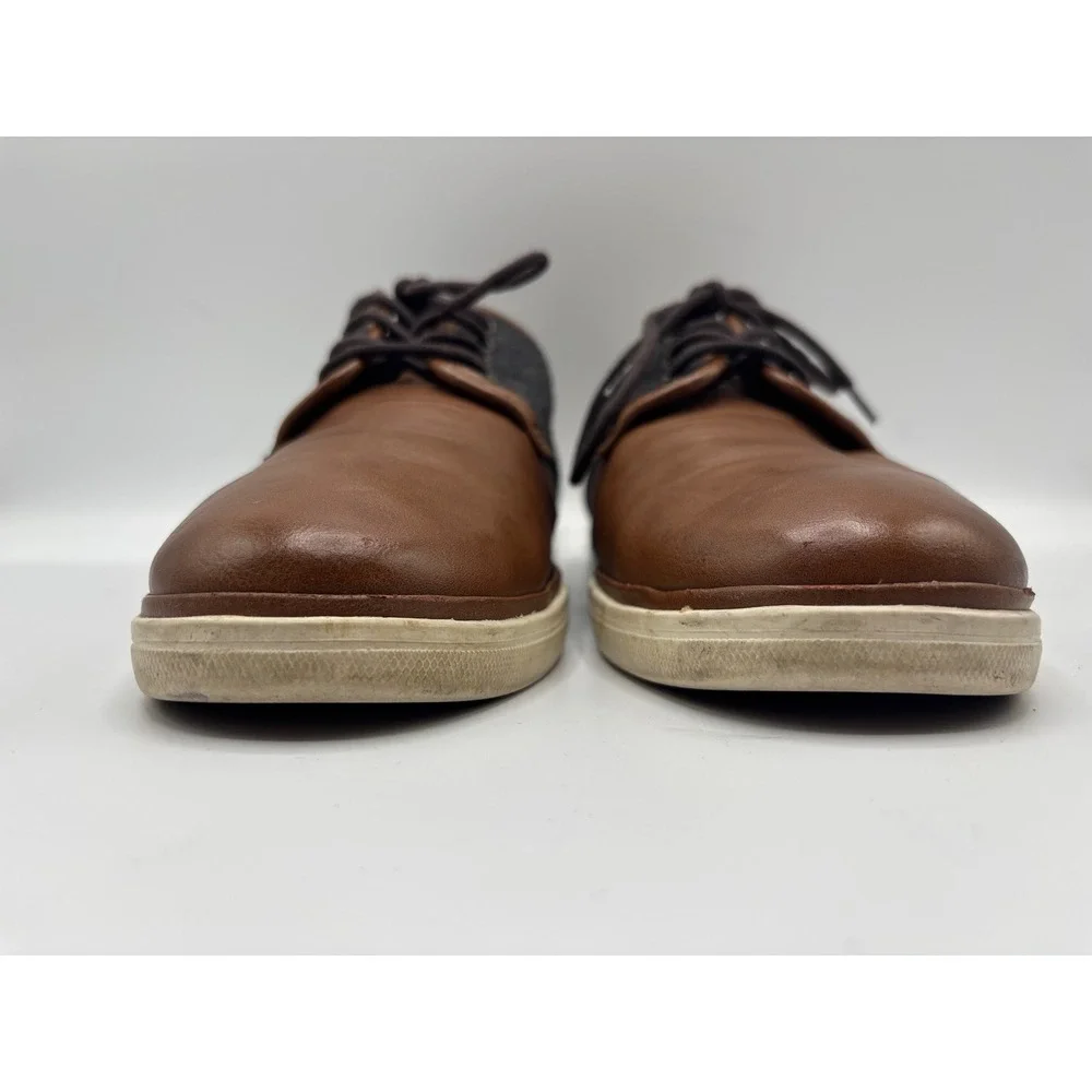 ALDO Men's Brown Leather & Wool Casual Oxford Shoes Size 9.5 Leather Lace-Up